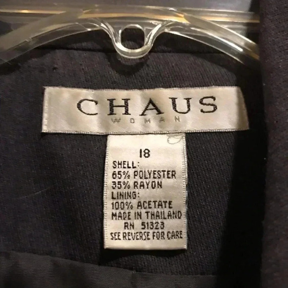 Chaus Woman Gray Full Zip Blazer Jacket Coat size 18 - Picture 2 of 6